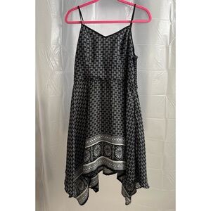 Vintage 2012 Xhilaration Black and White Hanky Hem Dress